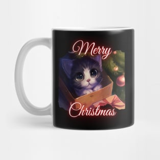 Merry Christmas - Cute Cat Under The Christmas Tree Mug